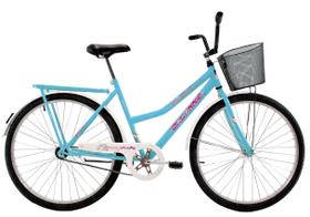 Bicicleta Aro 26 Feminina Retrô Classica Freio No Pé Cp Azul Bebê