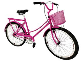Bicicleta aro 26 feminina tipo ceci tropical retrô mary pink