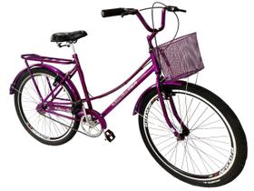 Bicicleta aro 26 feminina tpo ceci barra forte violeta mary - Maria Clara Bikes