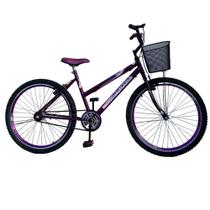 Bicicleta Aro 26 Feminina Urbana Com Cestinha Freios V Brake Roda Alumínio Aero Duplo Reforçado