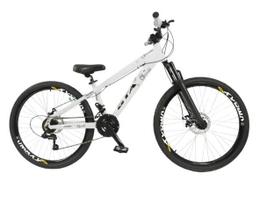 Bicicleta Aro 26 Freeride Gta Rebel Branco 21v Câmbios Importado