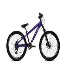 Bicicleta Aro 26 Freeriede Gta Roxa Câmbio Shimano 1x8 Aro Vmaxx