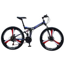 Bicicleta Aro 26 Freio Disco Bike Dobrável EasyFold 21 Marchas Roda Magnésio Preto Azul Vermelho WCT Fitness Bicicleta Aro 26 Freio Disco Bike Dobrável EasyFold 21 Marchas Roda Magnésio Preto Azul Vermelho WCT Fitness