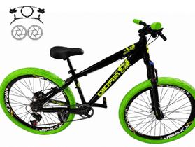 Bicicleta Aro 26 GIOS 4Trix 21v Freio a Disco Hidráulico Freeride Downhill Rodas Vmaxx Garfo Suspensão Pneu Flame
