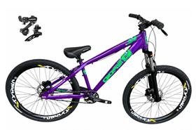 Bicicleta Aro 26 GIOS 4Trix Câmbios Shimano 21v Freio a Disco Freeride Downhill Aro Vmaxx DH Pneu Flame