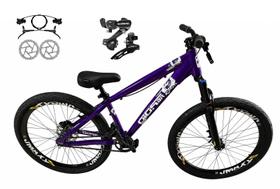 Bicicleta Aro 26 GIOS 4Trix Câmbios Shimano 21v Freio a Disco Hidráulico Freeride Downhill Aro Vmaxx DH Pneu Flame