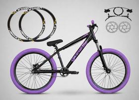 Bicicleta Aro 26 GIOS 4Trix Freio a Disco Hidráulico 21v Freeride Downhill Rodas Vmaxx Garfo Suspensão Pneu Flame