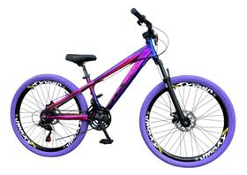Bicicleta Aro 26 GTA Camaleão Câmbios Importados Aro Vmaxx pneu Roxo