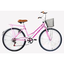 Bicicleta Aro 26 Kls Retro Sport Freio V-Brake 6 Marchas