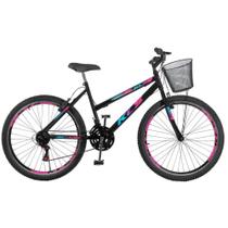 Bicicleta Aro 26 Kls Sport Gold Freio V-Brake Mtb 21 Marchas Feminina