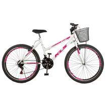 Bicicleta Aro 26 Kls Sport Gold Freio V-Brake Mtb 21 Marchas Feminina