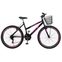 Bicicleta Aro 26 Kls Sport Gold Freio V-Brake Mtb 21 Marchas Feminina