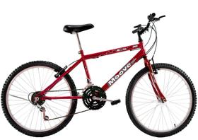 Bicicleta Aro 26 Masculina Adulto 18 Marchas Vermelha - Moove