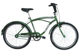 Bicicleta Aro 26 Masculina Beach Retrô Vintage Verde