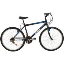 Bicicleta Aro 26 MTB Poli Podium Quadro 17" 18 velocidades Preta/Azul - Poli Sports
