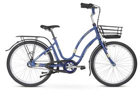 Bicicleta Aro 26 Nathor Anthon Azul 3 Velocidades Câmbio Shimano Nexus Com Cestinha e Garupa