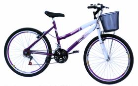 Bicicleta aro 26 onix fem c/aero 18v,pneu slik cor violeta