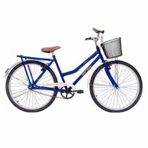 Bicicleta Aro 26 Passeio com Cesto Mormaii Soberana Azul