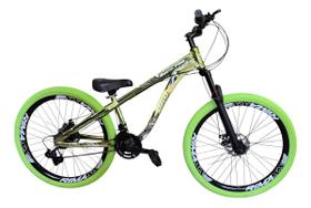 Bicicleta Aro 26 PRO-X Rustic PRO 21v Freeride Aro Vmaxx Freio a Disco Pneu Preto Flame Bicicleta Aro 26 PRO-X Rustic PRO 21v Freeride Aro Vmaxx Freio a Disco Pneu Preto Flame