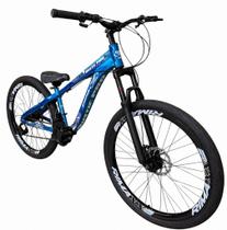 Bicicleta Aro 26 PRO-X Rustic PRO Freeride 21v Aro Vmaxx Freio a Disco Pneu Preto Flame