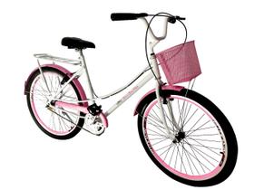 Bicicleta aro 26 retrô tipo ceci com cestinha bagageiro mary