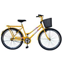 Bicicleta Aro 26 Rolamentada Urbana Retro C/ Cestinha Rodas Aluminio Aero Reforçado