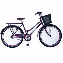 Bicicleta Aro 26 Rolamentada Urbana Retro C/ Cestinha Rodas Aluminio Aero Reforçado - Life Pedal