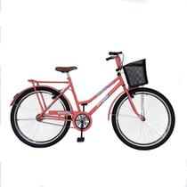 Bicicleta Aro 26 Rolamentada Urbana Retro C/ Cestinha Rodas Aluminio Aero Reforçado