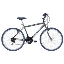 Bicicleta Aro 26 Stroll 18V cor Prata com Preto - Dalannio Bike