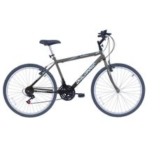 Bicicleta Aro 26 Stroll 18V cor Prata com Preto Bicicleta Aro 26 Stroll 18V cor Prata com Preto