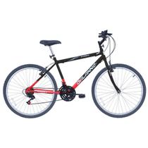 Bicicleta Aro 26 Stroll 18V cor Preta com Laranja Bicicleta Aro 26 Stroll 18V cor Preta com Laranja