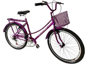 Bicicleta aro 26 tpo ceci barra forte 6 marchas violeta mary