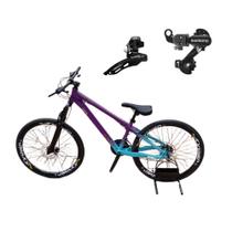 Bicicleta Aro 26 Tuff 44 Aluminio 21v Cambio Shimano Dianteiro Traseiro Freio Disco Mtb Freerider