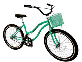 Bicicleta aro 26 urbana summer tropical sem marchas verde