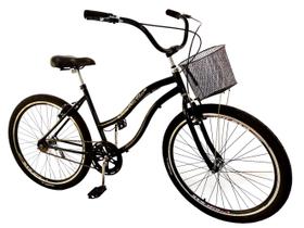 Bicicleta aro 26 urbana tropical passeio sem marchas preto Bicicleta aro 26 urbana tropical passeio sem marchas preto
