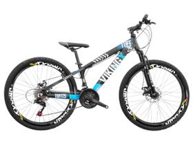 Bicicleta Aro 26 Viking Tuff X 25 Freeride Freio a Disco 21 Marchas Grupo Shimano Tourney Suspensão Dianteira