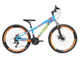 Bicicleta Aro 26 Viking TuffX25 Freeride 21V Azul Laranja