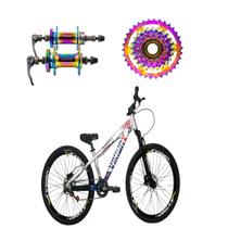 Bicicleta aro 26 Vikingx Prata Azul 1x7v Cubo e Roda Livre Camaleão Bicicleta aro 26 Vikingx Prata Azul 1x7v Cubo e Roda Livre Camaleão