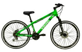 Bicicleta Aro 26 Vikingx Tuff 21v Alumínio Freio a Disco Aros Vmaxx Pretos - Verde