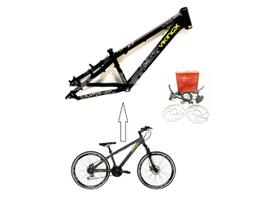 Bicicleta Aro 26 Vikingx Tuff 21v Alumínio Freio Hidráulico a Disco Aros Vmaxx Pretos - Preto