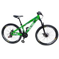 Bicicleta Aro 26 Vikingx Tuff 25 Aluminio 24 Velocidades Pneu Cravudo