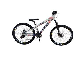 Bicicleta Aro 26 Vikingx Tuff 25 Aluminio Pneu Cravudo Quadro Aluminio Freio Disco Mecanico