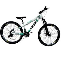 Bicicleta Aro 26 Vikingx Tuff 25 Cambio Importado 21 Velocidades Rodas Vmaxx 13.5 Pneu Balão Flame