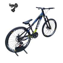 Bicicleta Aro 26 Vikingx Tuff 25 Cambio Shimano Quadro Aluminio Mtb Freerider