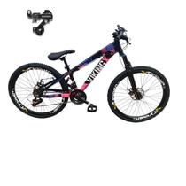 Bicicleta Aro 26 Vikingx Tuff 25 Cambio Shimano Quadro Aluminio Mtb Freerider