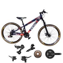 Bicicleta Aro 26 Vikingx Tuff 25 Cambio Shimano Traseiro Dianteiro / Trocadores 21v Aluminio Rodas Vmaxx