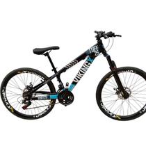 Bicicleta Aro 26 Vikingx tuff 25 Freio Disco Suspensão Dianteira Mtb Freeride