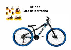 Bicicleta Aro 26 Vikingx Tuff 25 ou 30 do Grau Vmaxx Pneu Azul com BRINDE patinho de borracha