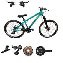 Bicicleta Aro 26 Vikingx Tuff 30 24V Cambio Shimano Traseiro Dianteiro / Trocadores Freio Disco Aluminio Unissex Mtb