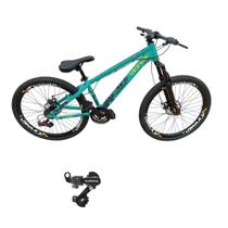 Bicicleta Aro 26 vikingx Tuff 30 Aluminio Mtb Freeride 21v Cambio Shimano Traseiro Rodas Vmaxx